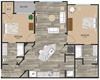 Two bedroom floor plan